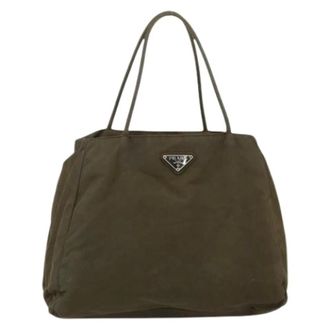 Prada Pre-owned Tote Bags, female, Green, Size: ONE SIZE Pre-owned Vintage Tote Bag