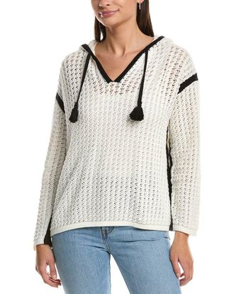 Vintage Havana Contrast Crochet Hoodie