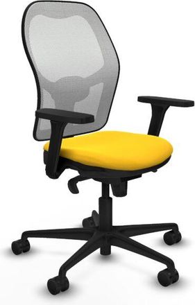 Piqueras y Crespo Piqueras Y Crespo - Jorquera sincro malla blanca similpiel amarillo brazos 3D base nailon ruedas 65mm nailon