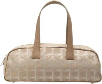 Chanel Pre-owned Vintage Nylon Handbag - Dames - Vintage Handtas - Beige - ONE Size - Nylon - Vintage