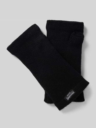 Eem Fashion Fingerlose Handschuhe aus reiner Wolle in Black, Gr&ouml;&szlig;e 1