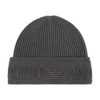 Emporio Armani Heren, Accessoires, Grijs, Maat: S Wol