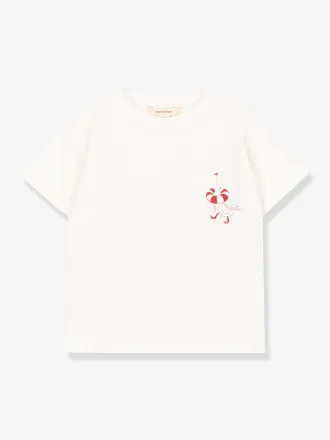 Konges Sl&oslash;jd M&auml;dchen T-Shirt ERA mit Print Baumwoll-Leinen-Mix Konges Sl&oslash;jd beige
