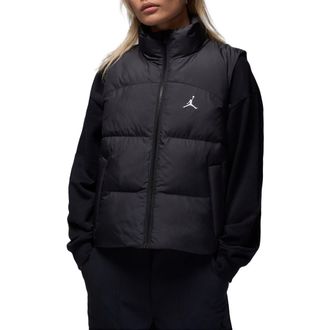 Nike Jordan Solid Core Puffer Vest in Black/White at Nordstrom Rack, Size Small