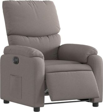 vidaXL Sill&oacute;n Reclinable El&eacute;ctrico Tela Gris Taup&eacute; Vidaxl