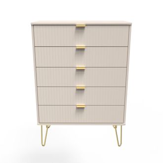Welcome Furniture Breda Ready Assembled 5 Drawer Chest in Kashmir Matt - Welcome Furniture | TJ Hughes