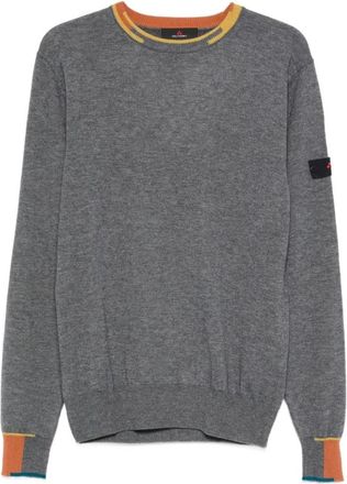 Peuterey Marlon 04 Ronde hals gebreid - Heren - Ronde hals truien - Grijs - 3XL - Wol - Truien & Vesten