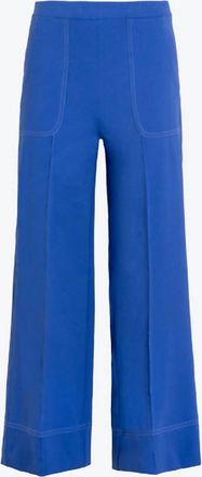 Vilagallo Womens Pull On Pant With Stitching In Royal Blue