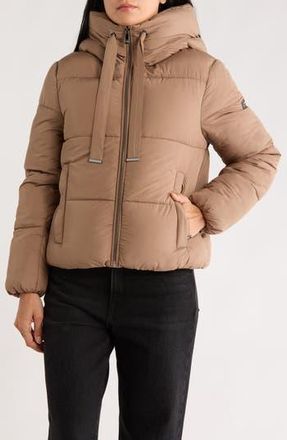 BCBGeneration Cloud Hooded Puffer Jacket in Truffle at Nordstrom Rack, Size X-Large