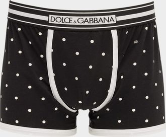 Dolce & Gabbana Mens Jersey Polka Dot Boxer Briefs