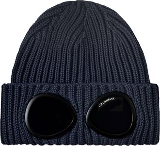 C.P. Company Total Eclipse Lens Ribbed Knit Beanie