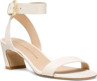 Stuart Weitzman Sai Sandal 50 in Cream at Nordstrom, Size 10
