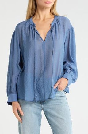 Vince Camuto Long Sleeve Woven Top in Bright Blue at Nordstrom Rack, Size X-Small