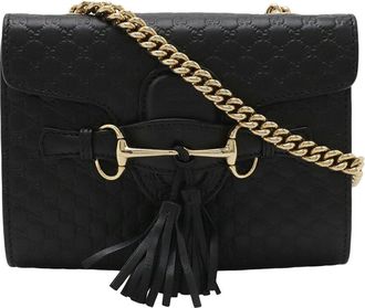 Gucci Microguccissima Emily Horsebit Chain Bag (Authentic Pre-Loved)