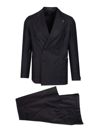 Tagliatore Double-Breasted Pinstriped Suit
