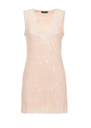 Miss Bikini V-Neck Mini Dress With All-Over Sequin Embellishments