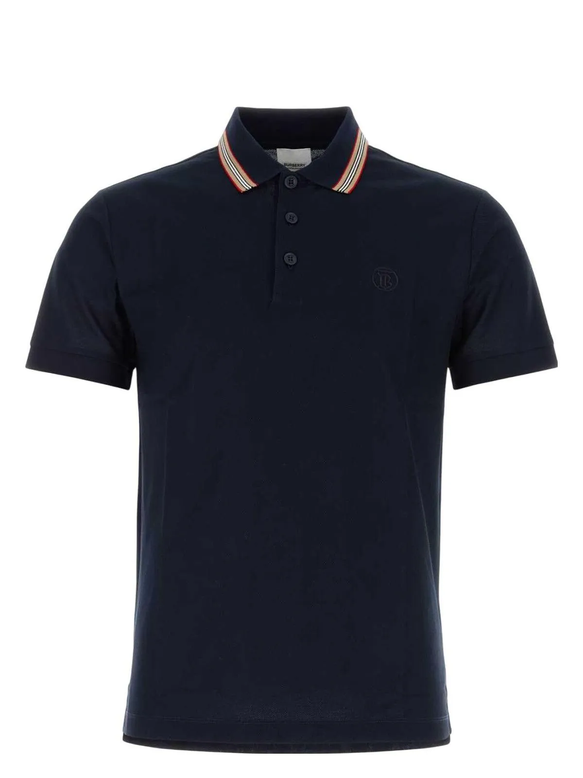 Tシャツ・カットソー BURBERRY Polo In Piquet Blu Navy Burberry Midnight Blue Piquet Polo Shirt | italist