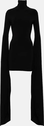 Norma Kamali High-neck jersey minidress