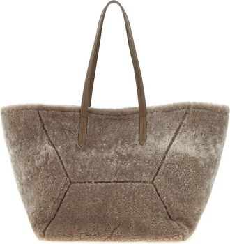 Brunello Cucinelli Grey BC Duo Large Tote