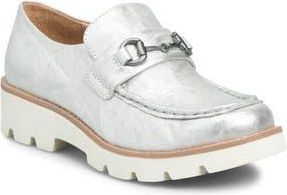 S&ouml;fft Prewitt Horsebit Loafer in Silver at Nordstrom Rack, Size 6.5