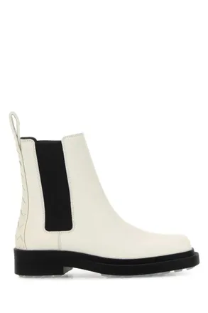 Bottega Veneta White Leather Boots