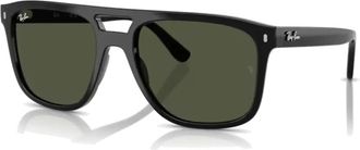 Ray-Ban Rb 2213 Zonnebril- Zwart Montuur Groene Glazen - unisex - Zonnebrillen - Zwart - 58 MM - Accessoires