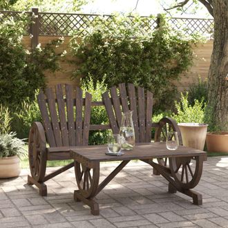 vidaXL Juego De Muebles De Jard&iacute;n 2 Piezas Madera Maciza De Abeto Vidaxl