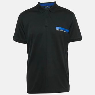 HUGO BOSS Boss By Hugo Boss Porsche Design Black Cotton Slim Fit Polston Polo T-Shirt