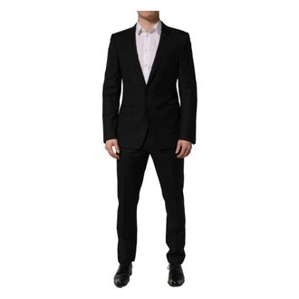 Dolce & Gabbana Slim Fit Formal 2 Piece Suit - male - Dolce & Gabbana - Single Breasted Suits - Black - L - Suits