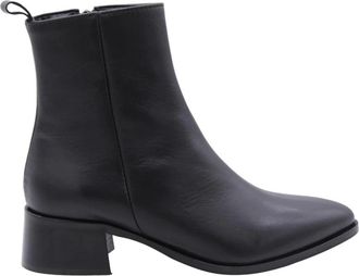 &Egrave; Mia Stijlvolle enkellaars voor Marchin - Dames - Laarzen met Hak - Zwart - 39 EU - Schoenen