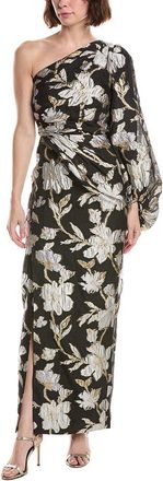 Milly Milly Cher Floral Jacquard One-Shoulder Dress