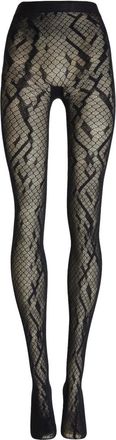 Wolford Calze Rete Python - - Underwear - Donna - Nero - L