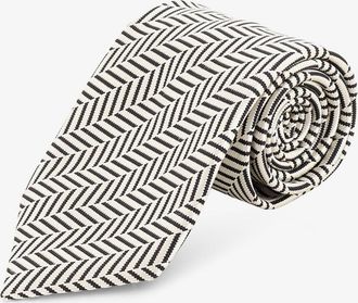 Tom Ford Cravatta in seta con motivo geometrico - TOM FORD - gender_Man
