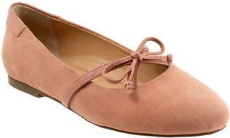 Trotters Carissa Ballet Flat in Pale Pink Suede at Nordstrom, Size 10.5