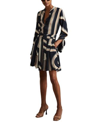 Reiss Ciara Printed Geo Short Dress