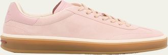 Loro Piana Mixed Leather Low-Top Tennis Sneakers