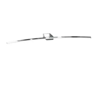 Top-Light Top-light - Applique Moderna Curved Metallo Cromo Diffusore Bianco Led 11,2w Naturale 70cm