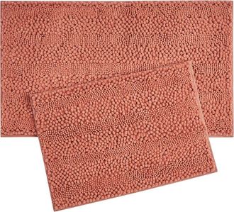 Laura Ashley Chenille Set of 2 Bath Rugs in Coral at Nordstrom Rack