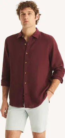 Nautica Mens Classic Fit Linen Shirt