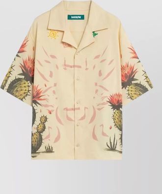 Barrow camp collar shirt cactus graphic print