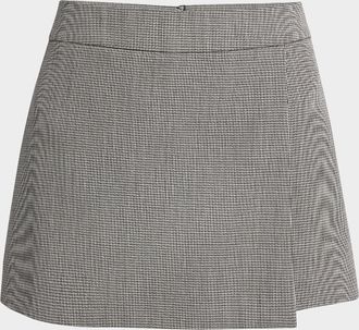 Golden Goose Journey Houndstooth Wrap Mini Skort
