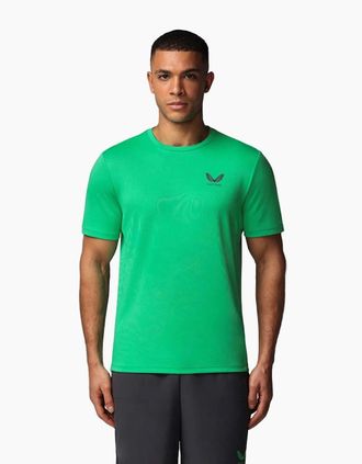 Castore Mens Castore Short Sleeve Polyester Mens Green Activewear T-Shirts - Size: 42