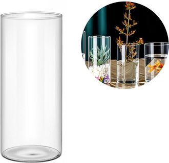 OEM Jarr&oacute;n Moderno De Cristal Transparente, -15 Cm De Altura