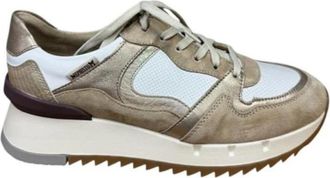 Mephisto Angie Sneaker - Dames - Sneakers - Beige - 36 1/2 EU - Leer - Schoenen