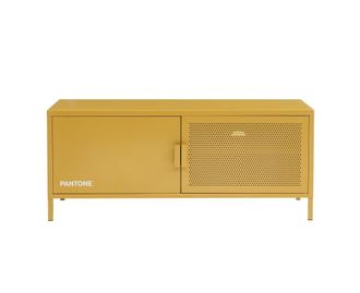 Pantone mueble TV de metal amarillo mostaza l120cm