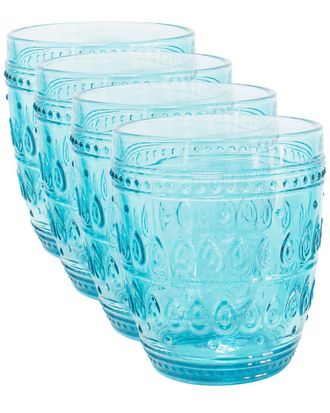 Euroceramica Fez Glassware 4Pc 12Oz Old Fashion Glass Set