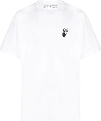 Off-white FW21 Logo Arrow Round Neck Short Sleeve Loose Fit White OMAA038F21JER0020184