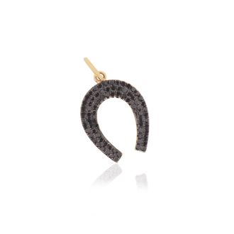 The Lovery Black Diamond Horseshoe Charm