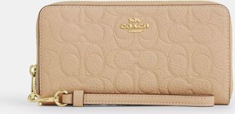 Coach Long Zip Around Wallet In Signature Leather