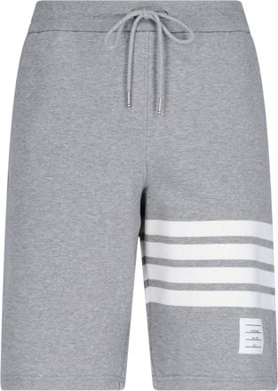 Thom Browne 4-Bar Sports Shorts, In Grey Cotton